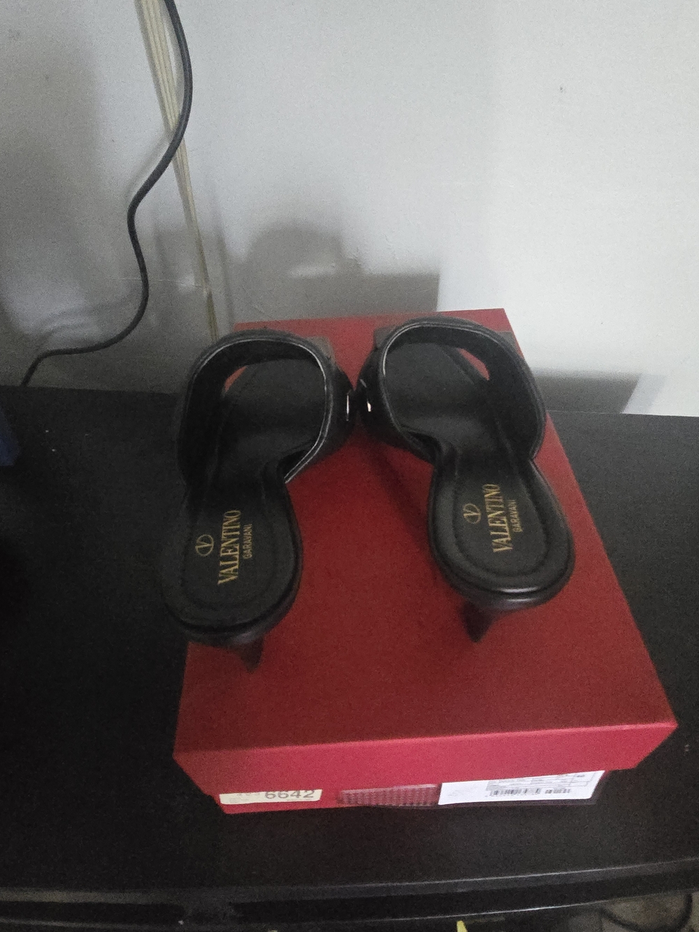 Valentino Black Studded Slide Sandals - Picture 3 of 8